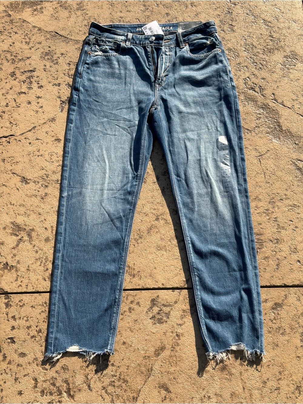 American Eagle Outfitters Boyfriend Jeans - Faded Blue Wash